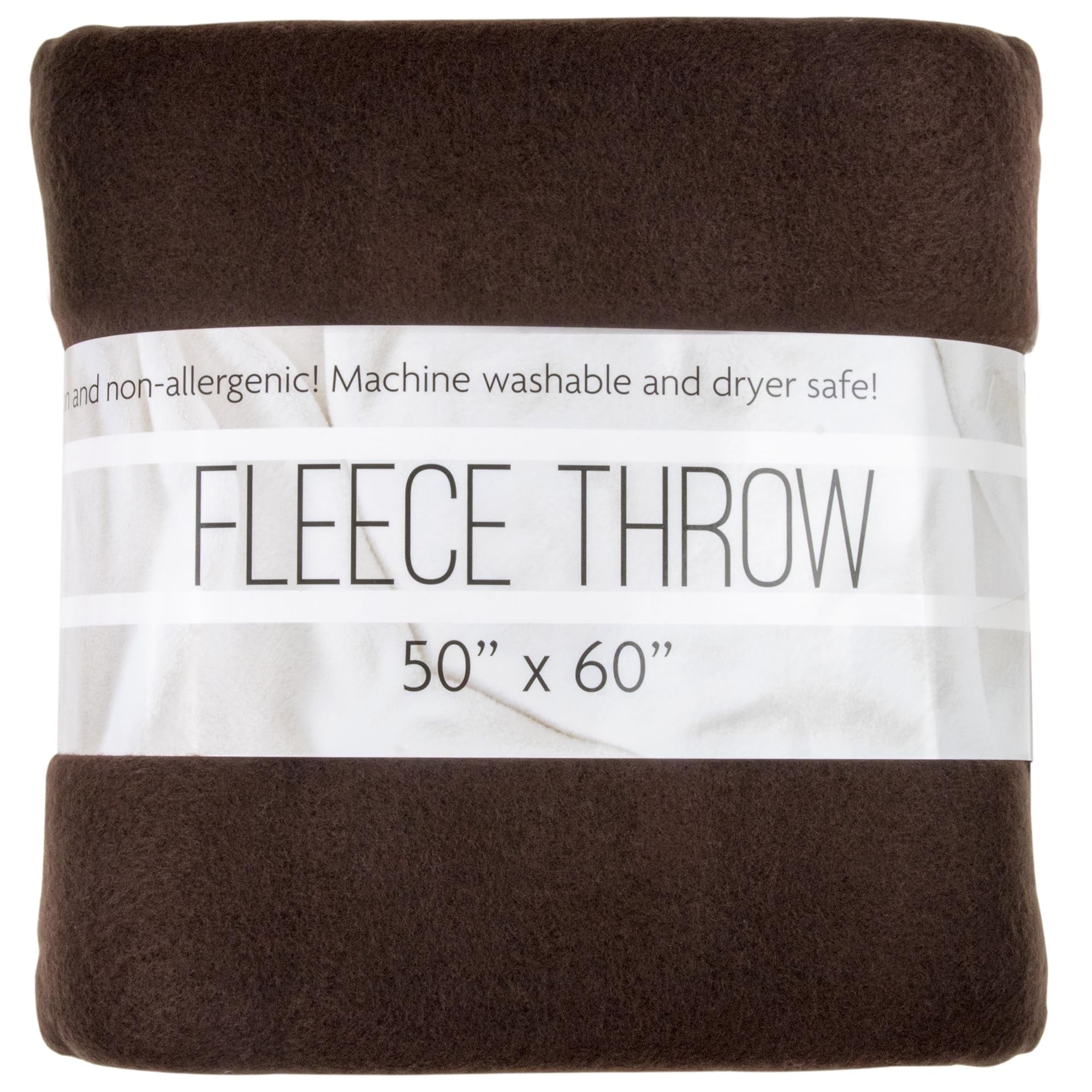 Super Soft Flannel Single Solid Color Hypoallergenic 60”L x 50”W Fleece Throw Blanket for Fall, Winter, Spring, Summer, Men, Women, Chil... - Lightweight Plush Warm Blanket for All Seasons - Default Title