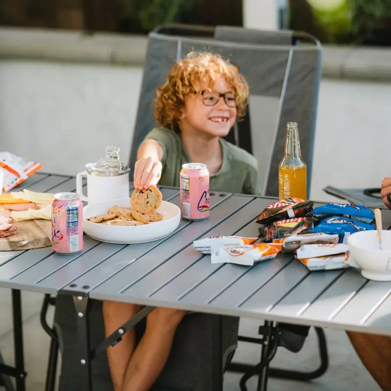 Multi-Functional Cook Slim-Fold Table - Choice 196 - Portable Camping Table with Heat-Resistant Countertop Detail