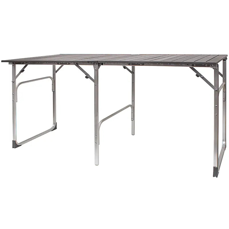 Multi-Functional Cook Slim-Fold Table - Choice 196 - Portable Camping Table with Heat-Resistant Countertop - Default Title