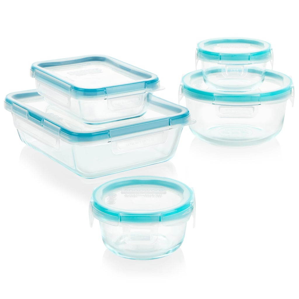 Playful Geometric Glass Storage Set, 10 Piece - Fun Food Fidget Cookie Squishable Toy - Default Title