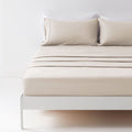 Breathable Luxury Bed Sheet Sets,Ultra Soft Breathable Luxury 4 Piece, (Beige, Queen) - Premium Ultra-Soft Pillowcase Pair for Sleeping - Default Title