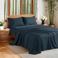Ultra-Soft 100% Organic Luxurious Bamboo Sheets, Queen Sheet Set 4-Piece with 16" Deep Pocket, Silky Smooth Luxury Bed Sheets, N... - Luxury Bed Sheet Set with Deep Pockets - Default Title