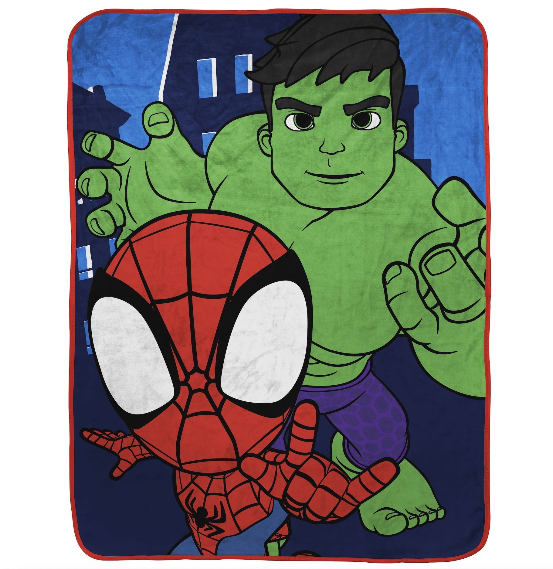 Reversible Sherpa Spidey & His Amazing Friends Kids Throw, 46 x 60, Microfiber, Blue, Marvel - Cozy Fleece Throw Blanket for Couch & Bed - Default Title