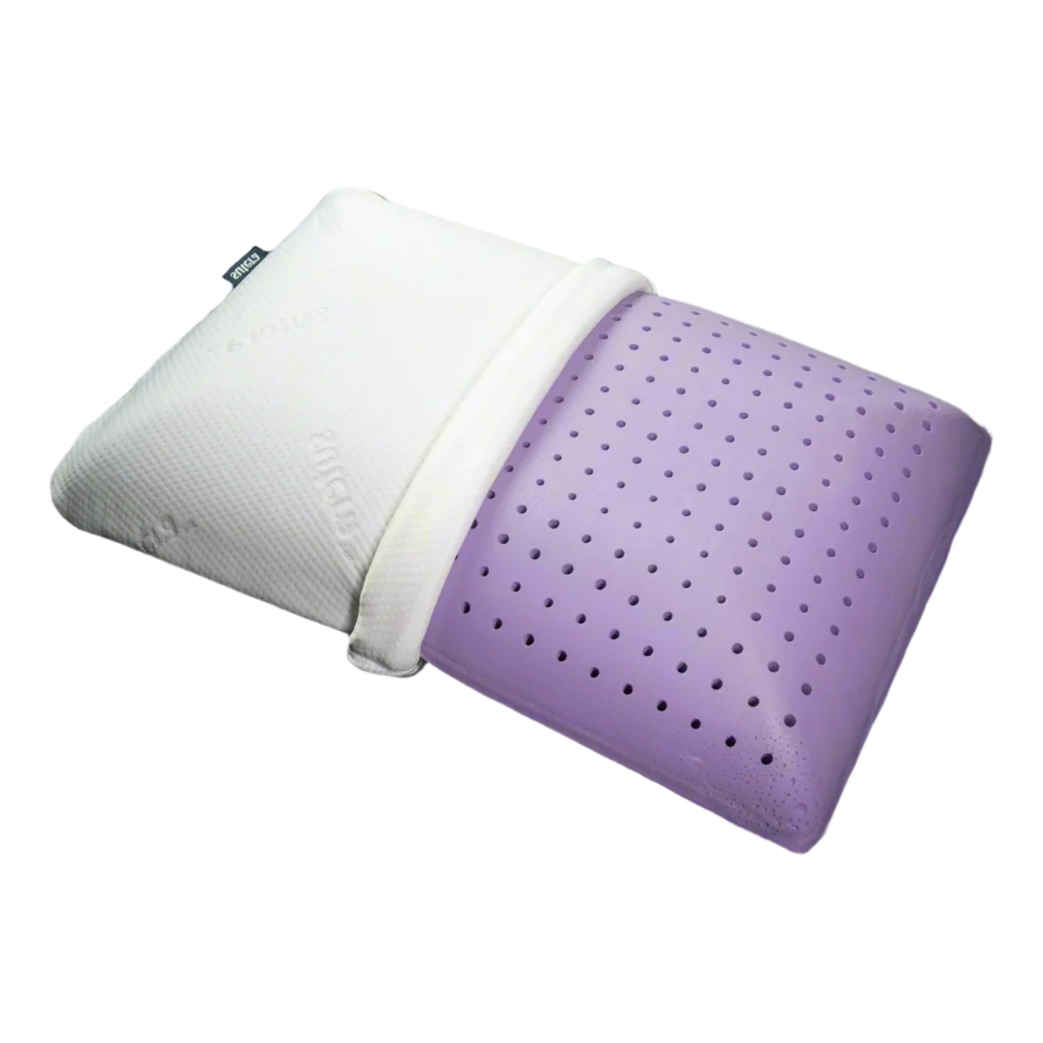 Fluffy Shredded Plush Zen Bed Pillow, Lavender Scented Cooling Adaptive Memory Foam Queen - Ergonomic Memory Foam Pillow for Neck Pain Support - Default Title