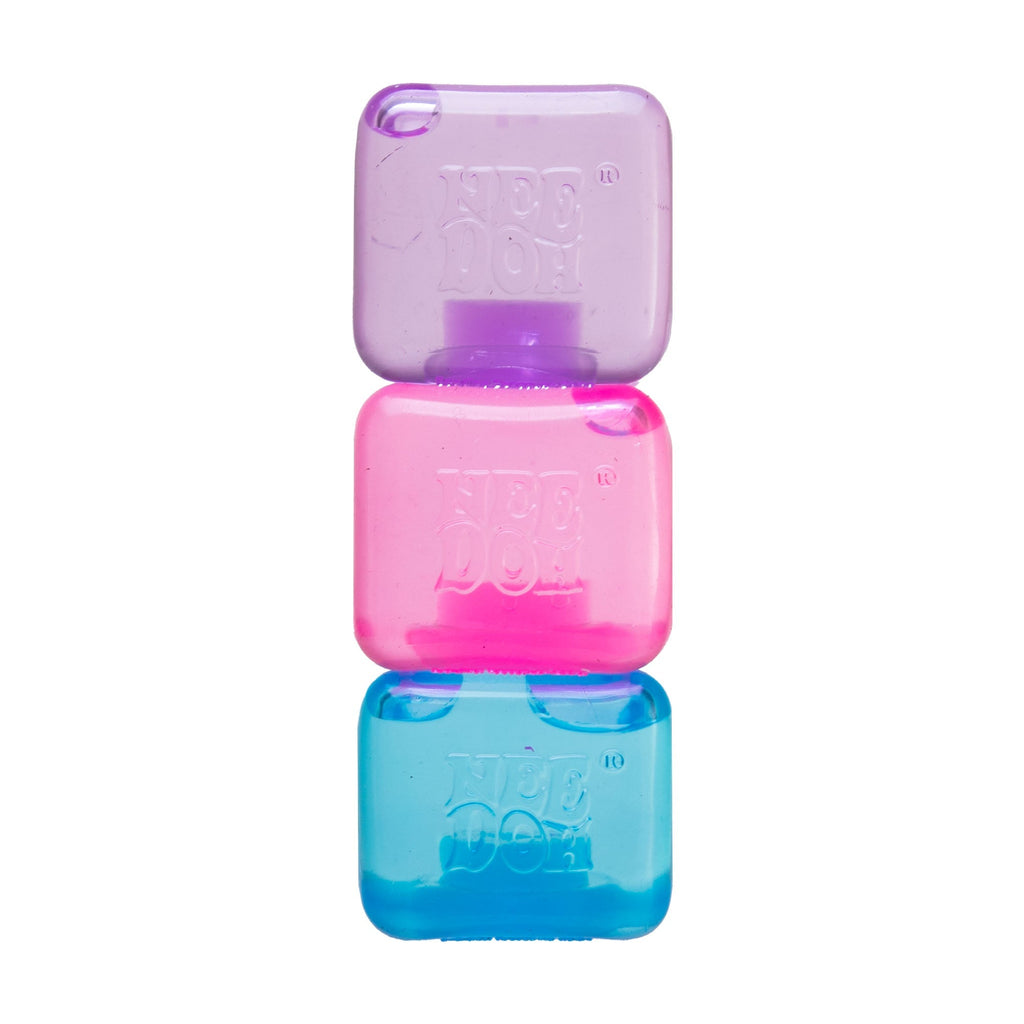 Squishable Nice Cube NeeDoh Nice Ice Baby | Series Canyon Trail - 3-Piece Assorted Nice Cubes Pack for Fidgeting - Surprise Me! (Random Color)