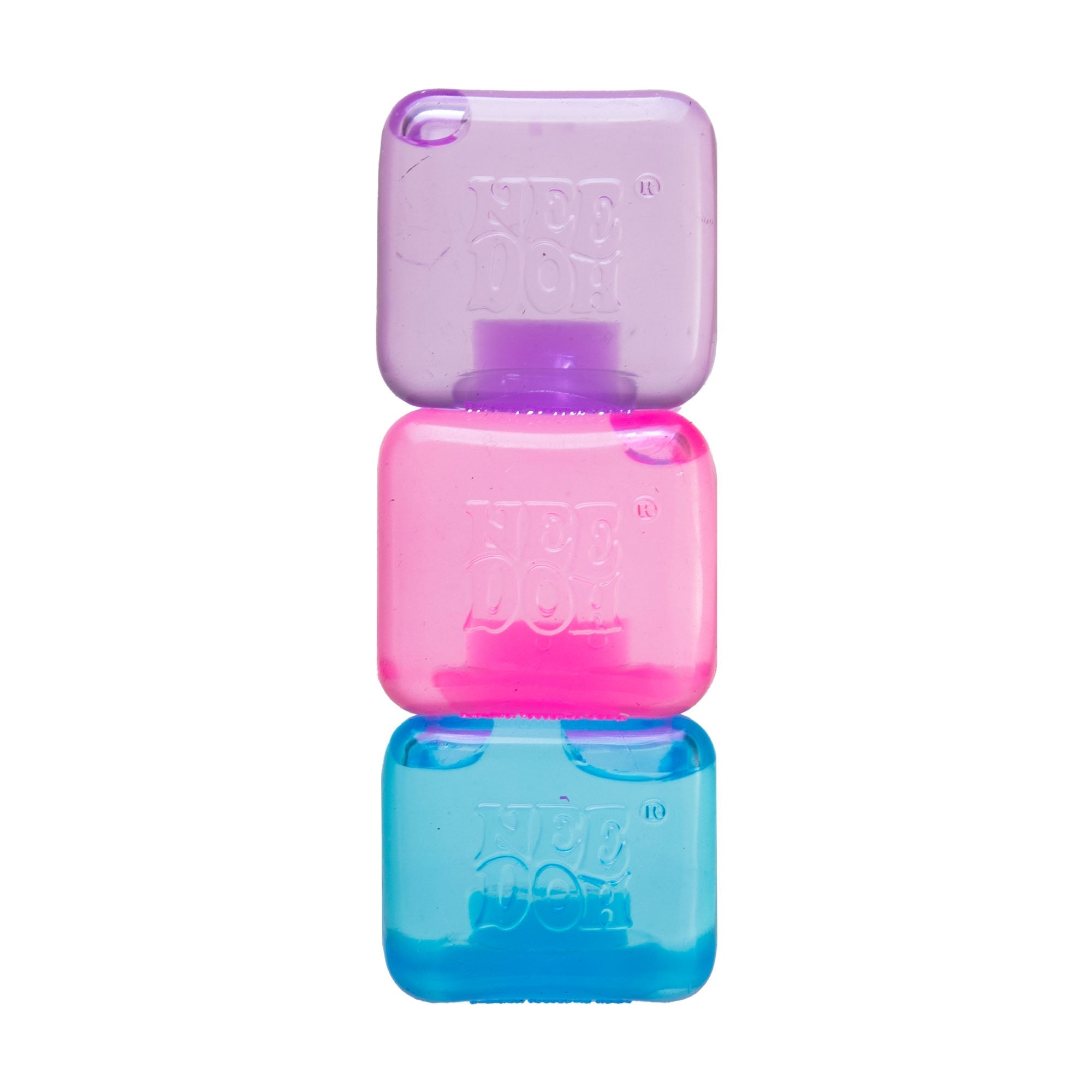 Squishable Nice Cube NeeDoh Nice Ice Baby | Series Canyon Trail - 3-Piece Assorted Nice Cubes Pack for Fidgeting - Surprise Me! (Random Color)
