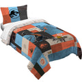 All-Season Kids 2 Piece Blue Orange Reversible Dinosaur Comforter and Pillowcase set, Twin/full - Cloud-Like Soft Lightweight Bed Comforter - Default Title