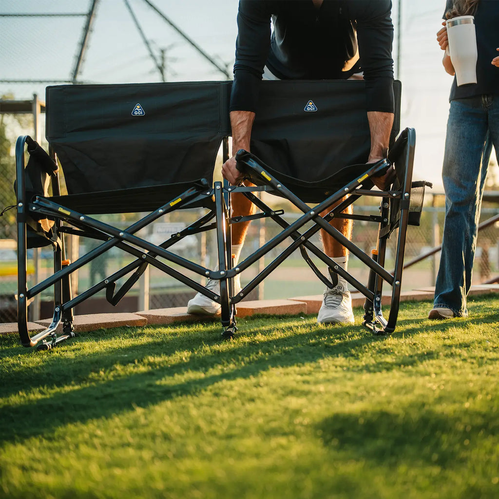 Premium All-Weather Tandem Rocker - Choice 227 - Freestyle Rocker Portable Outdoor Folding Chair Detail