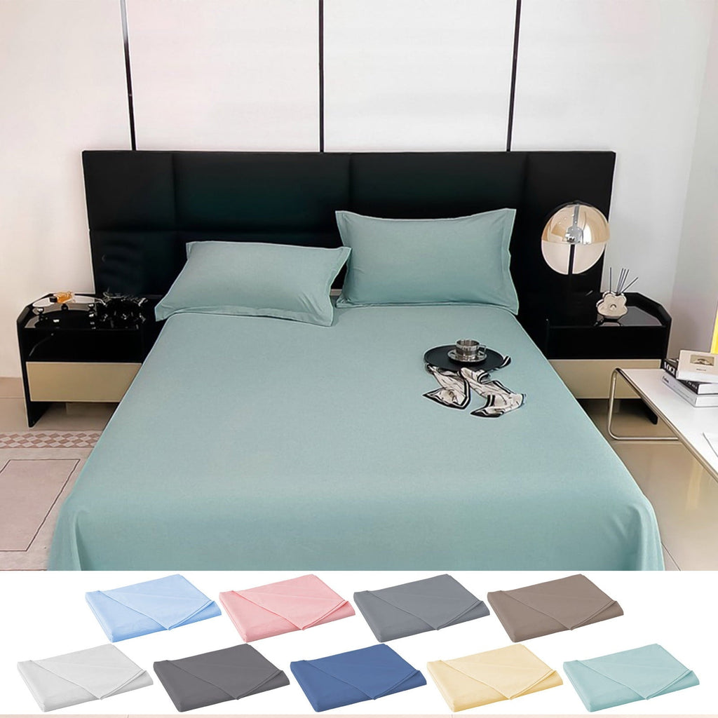 Breathable Luxury Under $5 Clearance! InsCrazy Bed Sheet, 100% Cotton Household Solid Color, Soft and breathable Bed Sheet Piece 66 x 96" - Cooling Hotel Quality Bedding Sheets and Pillowcases - Default Title
