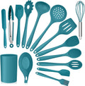 Heavy Duty 15-Piece Kitchen Utensils Set, Silicone Cooking Utensils with Holder, Non-stick Cookware Friendly & Heat Resistant - ... - Heavy Duty Stainless Steel Kitchen Shears - Default Title