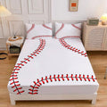 Breathable Luxury Baseball Sheet Set Sports Theme Bedding Set for Kids 3D Baseball Pattern Bed Sheets Baseball Games Bed Sheet Set Room... - Breathable Egyptian Cotton Flat & Fitted Sheets - Default Title