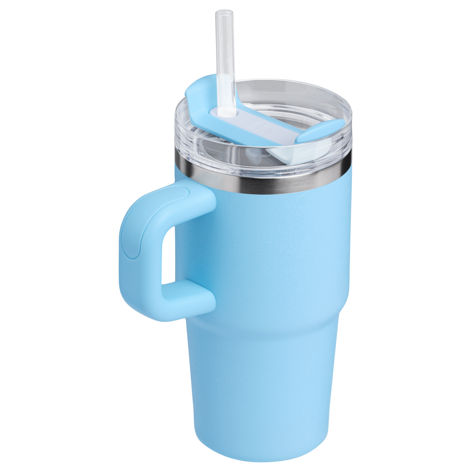 Splash-Resistant FlowState The Quencher H2.O Flowstate Tumbler with Handle | Stanley Create D309N - FlowState 3-Position Lid Insulated Travel Mug Detail