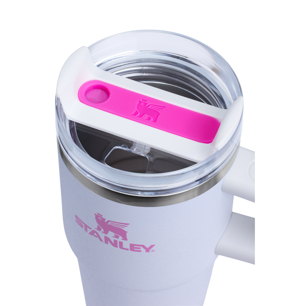 Splash-Resistant FlowState The Quencher H2.O Flowstate Tumbler with Handle | Stanley Create D309N - FlowState 3-Position Lid Insulated Travel Mug Detail