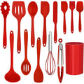 Heavy Duty 14 Pcs Cooking Utensils Set with Holder, Heat Resistant Silicone Kitchen Cookware Utensils Set, Kitchen Cooking Tools... - Professional Kitchen Tool for Culinary Enthusiasts - Default Title