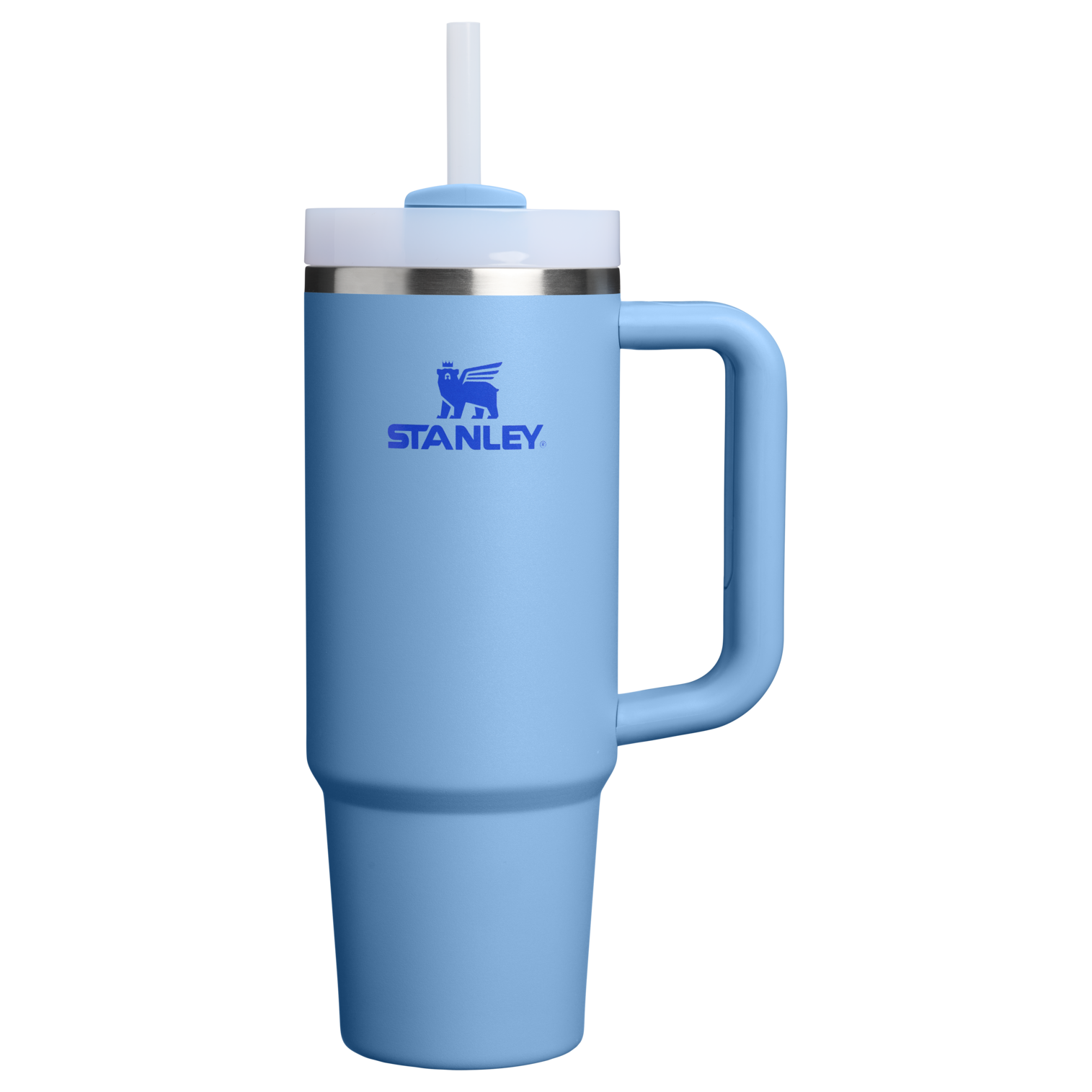 Car-Cup Friendly The Quencher H2.0 Flowstate Tumbler | Stanley Create D331C - Premium Stainless Steel Straw Cup for All-Day Hydration - Blue Sky