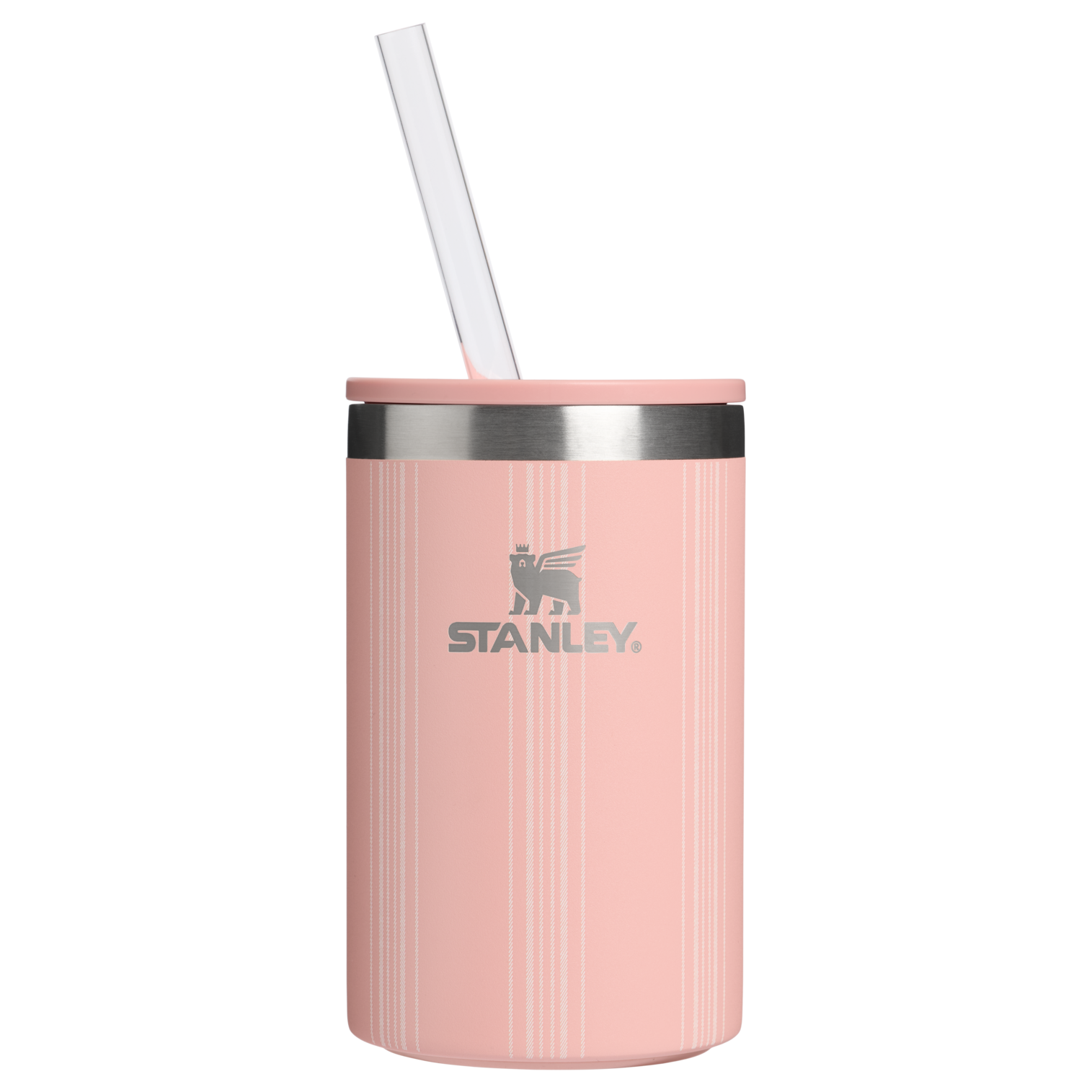 Leak-Proof Insulated The Everyday Can Cooler Cup D353P - Heavy-Duty Ice-Retention Food & Beverage Carrier - Peach Rose Picnic Stripe