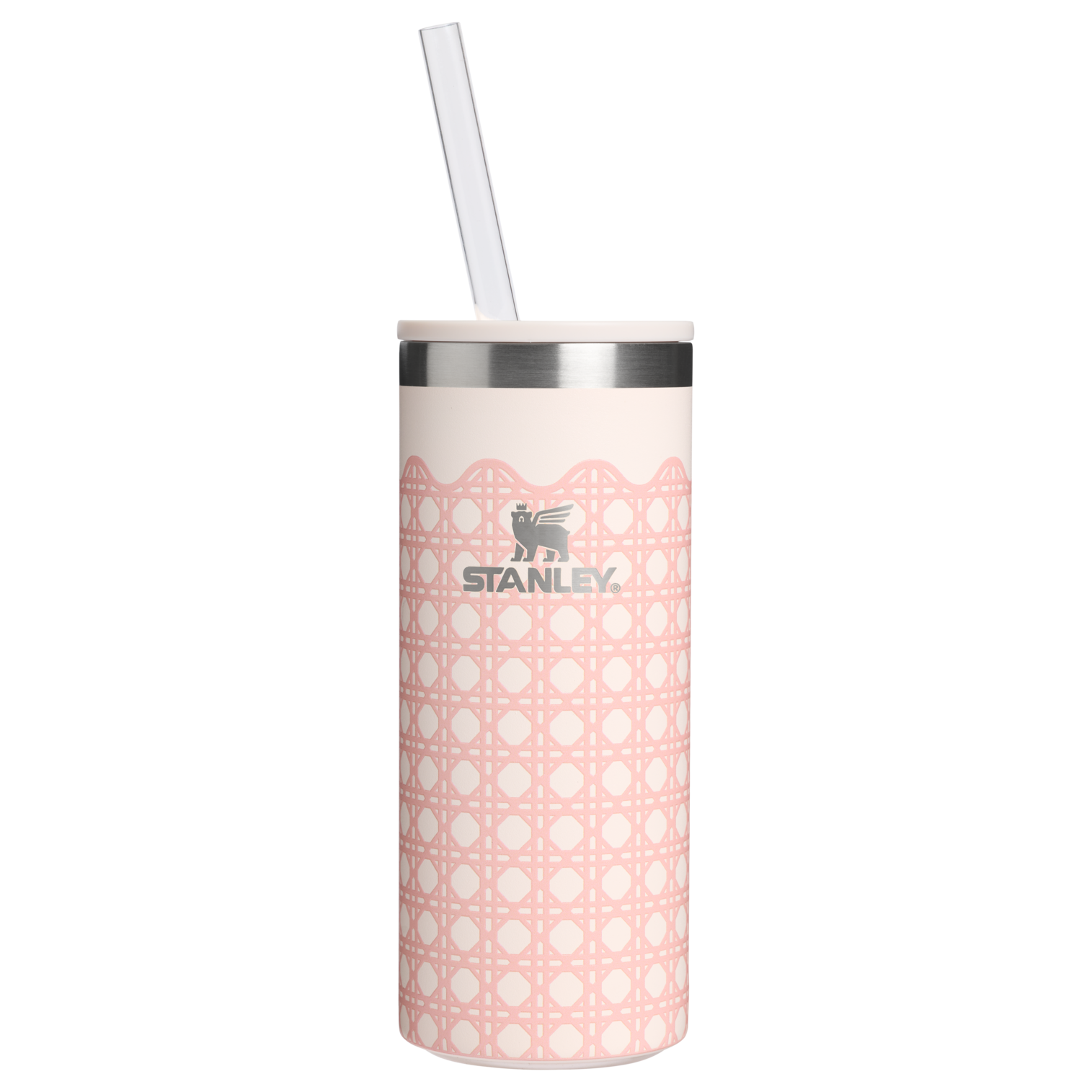 Ice-Retention The Everyday Slim Can Cooler Cup D350R - Compact All-Weather Soft-Sided Cooler Backpack - Rose Quartz Rattan