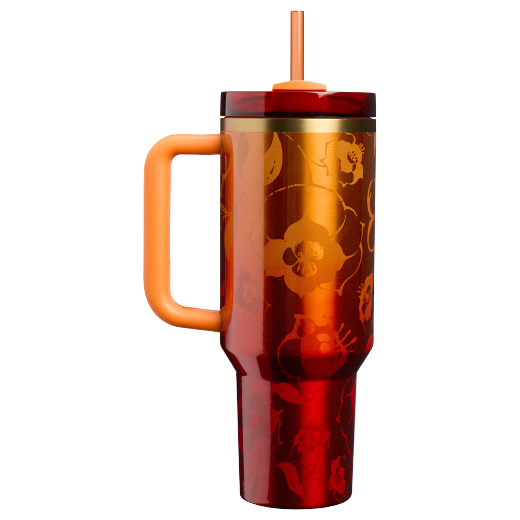 Splash-Resistant FlowState The Stanley 1913 x Karol G Quencher H2.0 Flowstate Tumbler D275T - Premium Stainless Steel Straw Cup for All-Day Hydration Detail