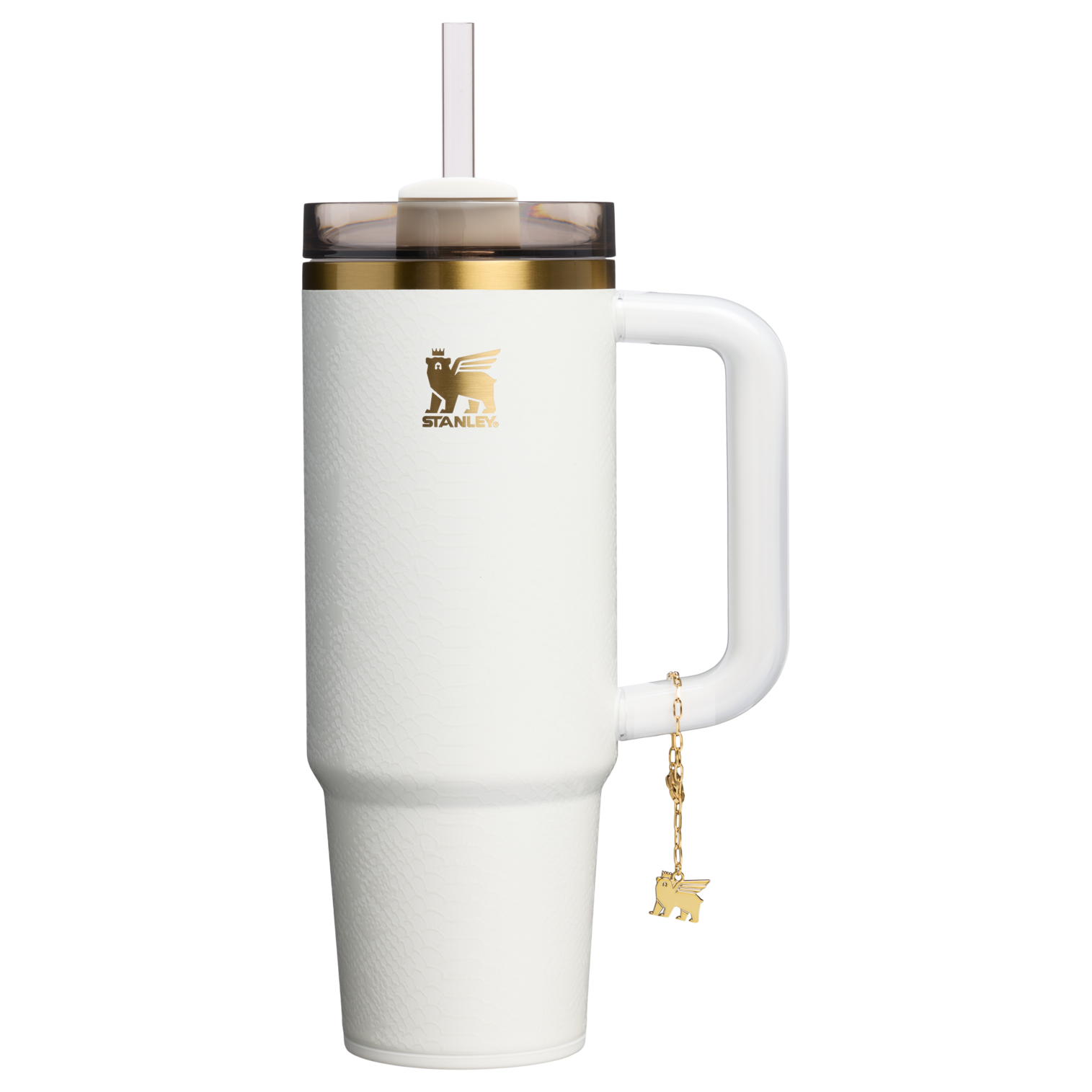 Car-Cup Friendly The Quencher Luxe H2.0 Flowstate Tumbler D171F - 40oz Large Capacity Car-Cup Friendly Quencher - Pale Stone Snakeskin
