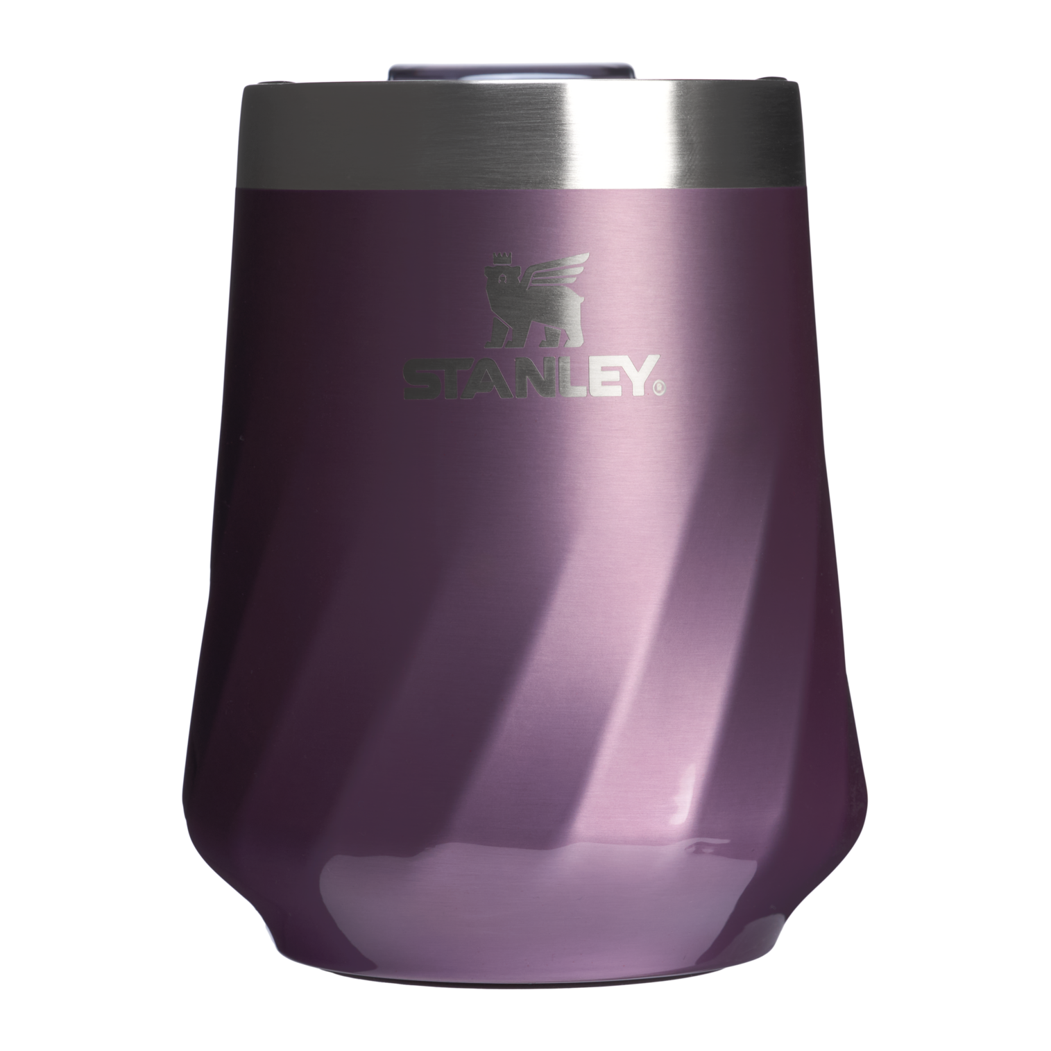 Elegant Stemless The Textured Reserve Wine Tumbler D141Z - Premium Insulated Egg-Shaped Wine Glass for Outdoors - Wisteria Shine