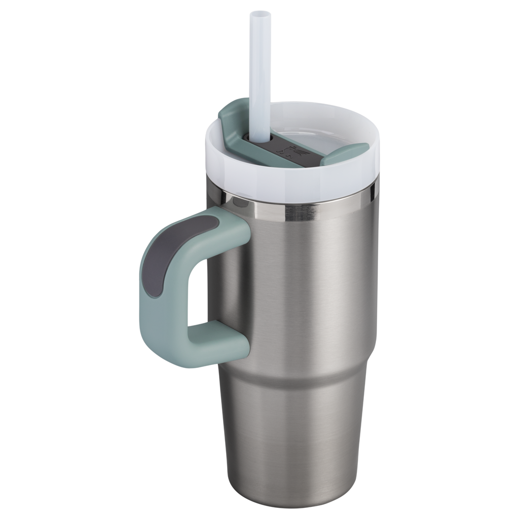 Splash-Resistant FlowState The Quencher H2.O Flowstate Tumbler | Stanley Create D291F - 40oz Large Capacity Car-Cup Friendly Quencher Detail