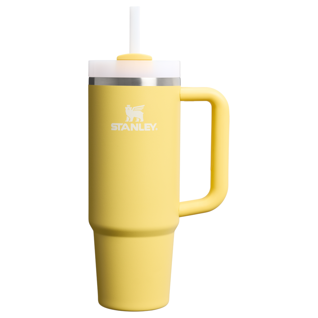 Car-Cup Friendly The Quencher H2.0 Flowstate Tumbler | Stanley Create D331C - Premium Stainless Steel Straw Cup for All-Day Hydration - Daffodil