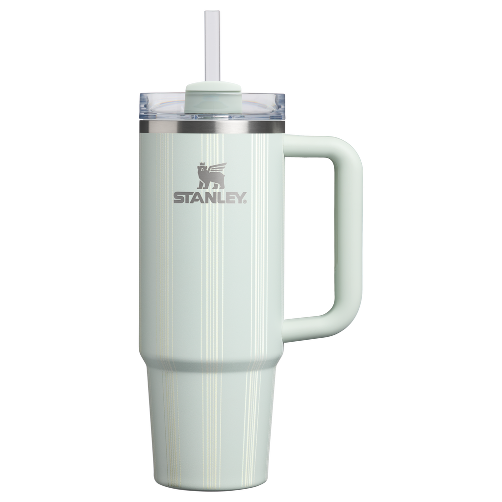 Double-Wall Vacuum The Quencher H2.0 Flowstate Tumbler D343V - Premium Stainless Steel Straw Cup for All-Day Hydration - Mist Picnic Stripe