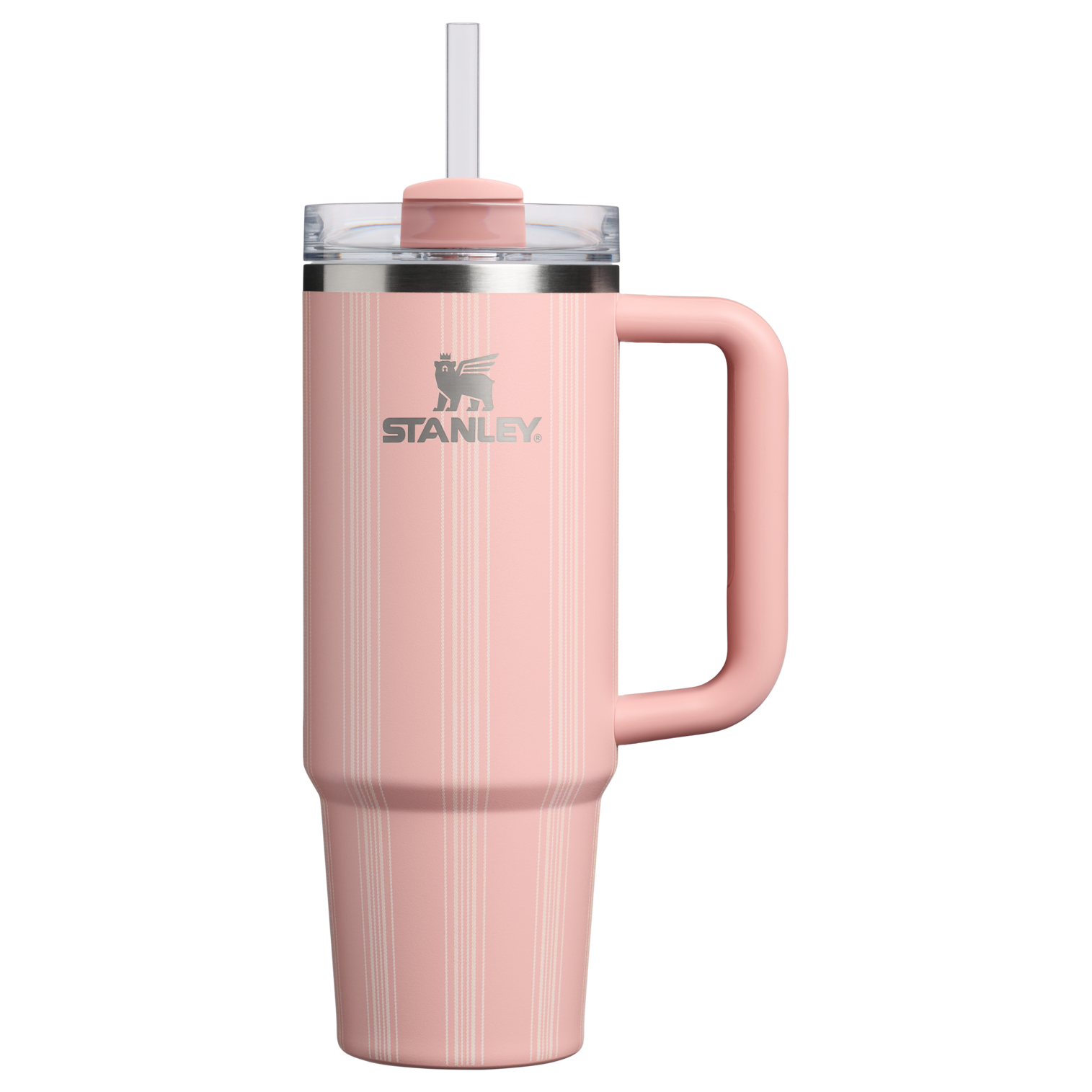 Double-Wall Vacuum The Quencher H2.0 Flowstate Tumbler D343V - Premium Stainless Steel Straw Cup for All-Day Hydration - Peach Rose Picnic Stripe
