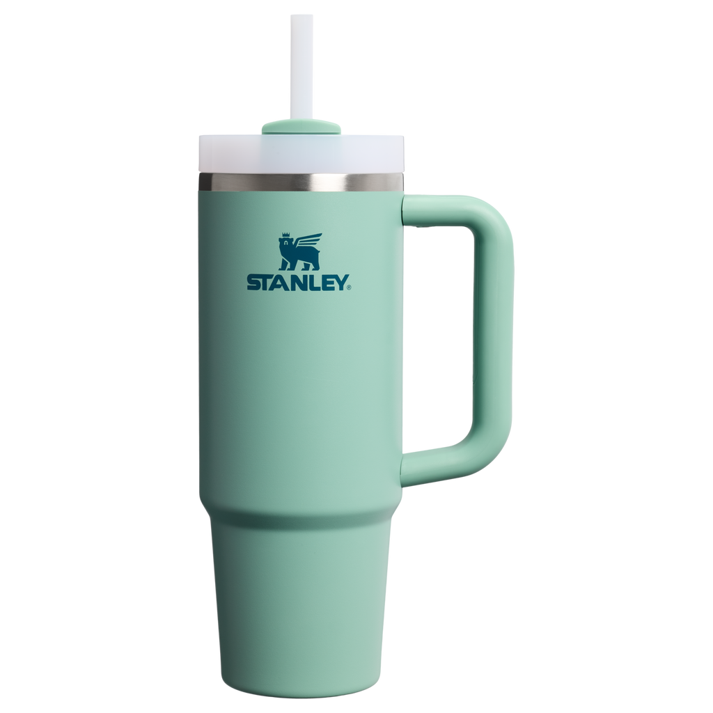 Car-Cup Friendly The Quencher H2.0 Flowstate Tumbler | Stanley Create D331C - Premium Stainless Steel Straw Cup for All-Day Hydration - Spring Green