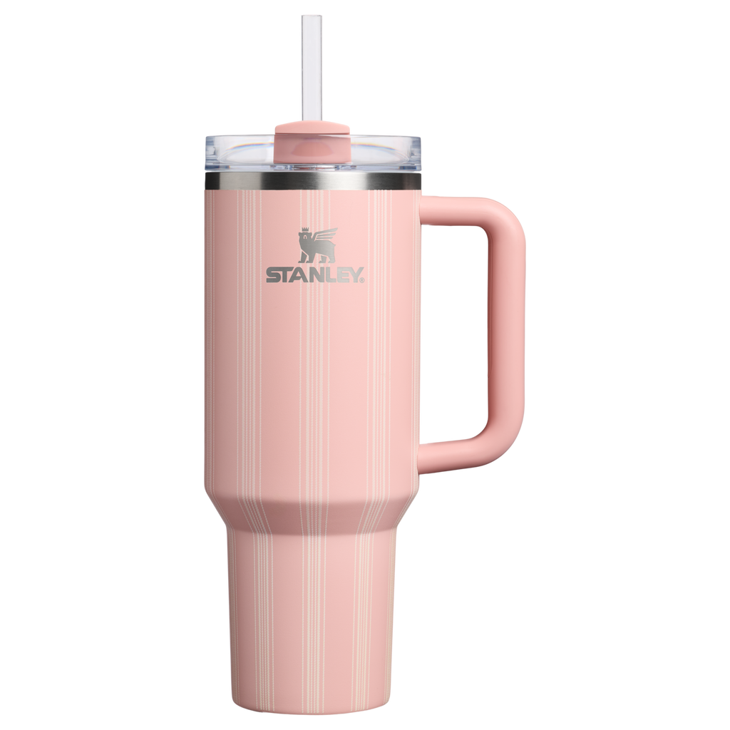 Car-Cup Friendly The Quencher H2.0 Flowstate Tumbler D342C - FlowState 3-Position Lid Insulated Travel Mug - Peach Rose Picnic Stripe