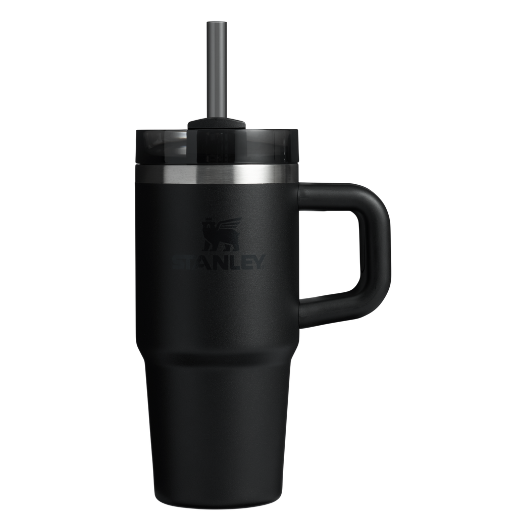 Splash-Resistant FlowState The Quencher H2.O Flowstate Tumbler | Stanley Create D291F - 40oz Large Capacity Car-Cup Friendly Quencher - Black 2.0