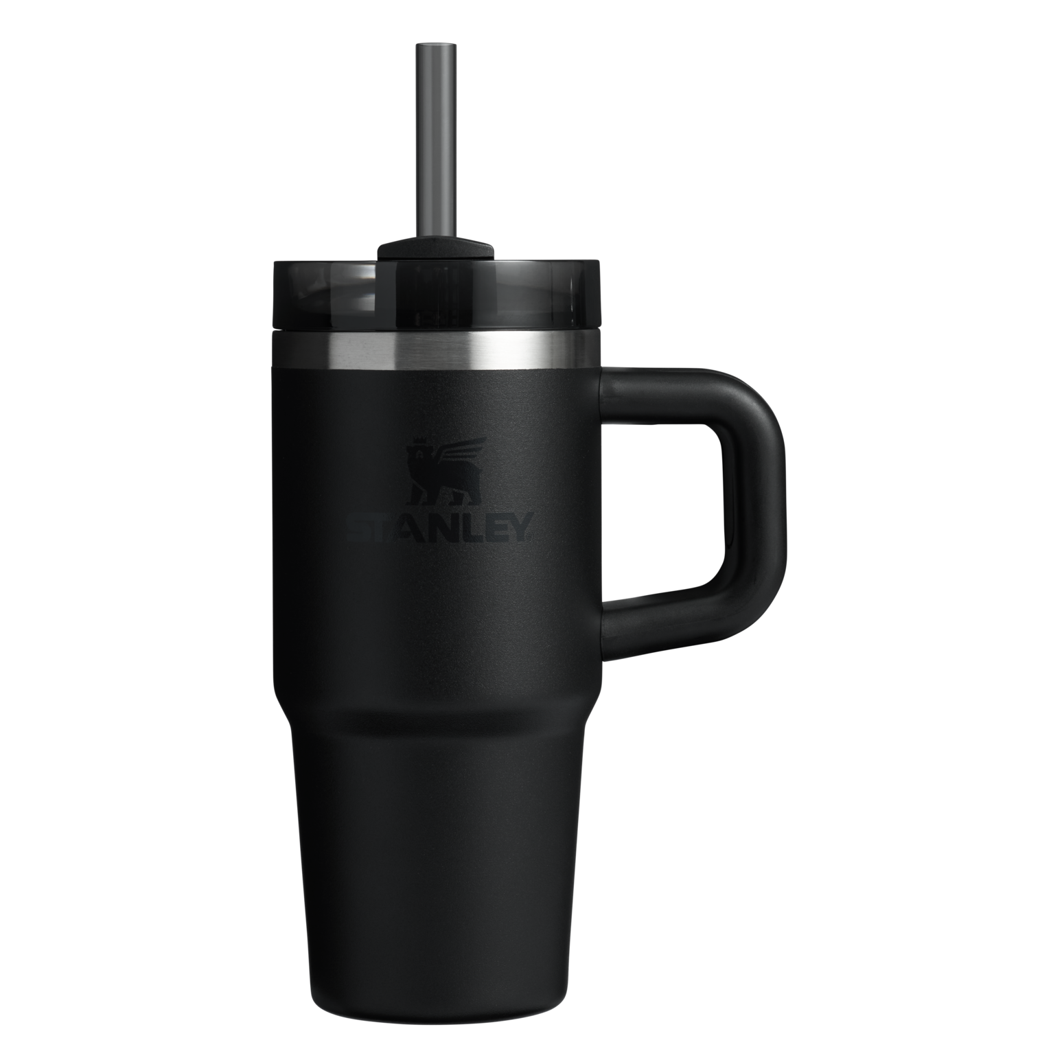 Splash-Resistant FlowState The Quencher H2.O Flowstate Tumbler | Stanley Create D291F - 40oz Large Capacity Car-Cup Friendly Quencher - Black 2.0