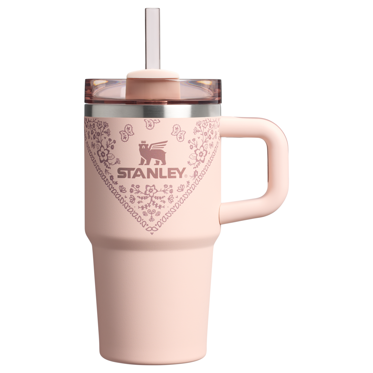 Double-Wall Vacuum The Quencher H2.O Flowstate Tumbler D124E - Premium Stainless Steel Straw Cup for All-Day Hydration - Conch Floral