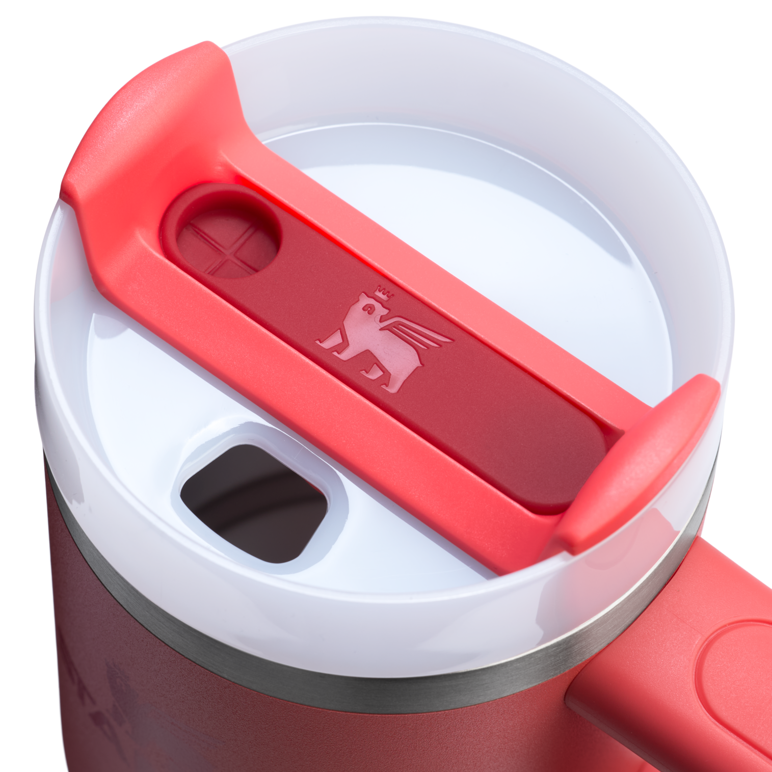 Splash-Resistant FlowState The Quencher H2.O Flowstate Tumbler | Stanley Create D291F - 40oz Large Capacity Car-Cup Friendly Quencher Detail