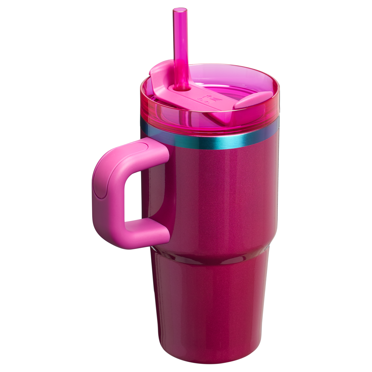 Splash-Resistant FlowState The Quencher H2.O Flowstate Tumbler with Handle | Stanley Create D309N - FlowState 3-Position Lid Insulated Travel Mug Detail