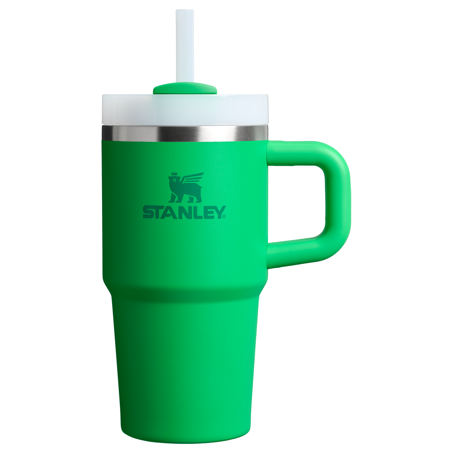 Splash-Resistant FlowState The Quencher H2.O Flowstate Tumbler with Handle | Stanley Create D309N - FlowState 3-Position Lid Insulated Travel Mug Detail