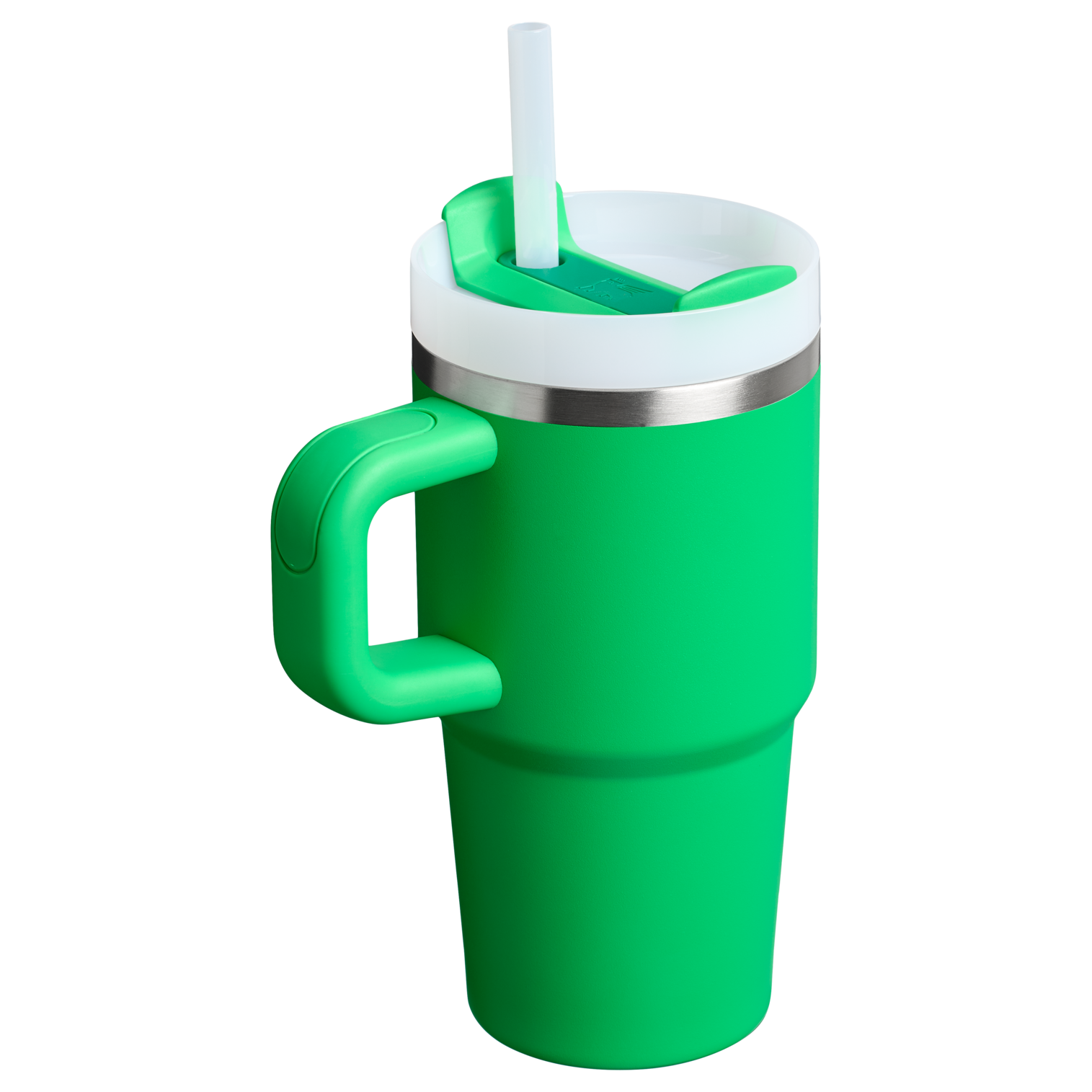 Splash-Resistant FlowState The Quencher H2.O Flowstate Tumbler with Handle | Stanley Create D309N - FlowState 3-Position Lid Insulated Travel Mug Detail