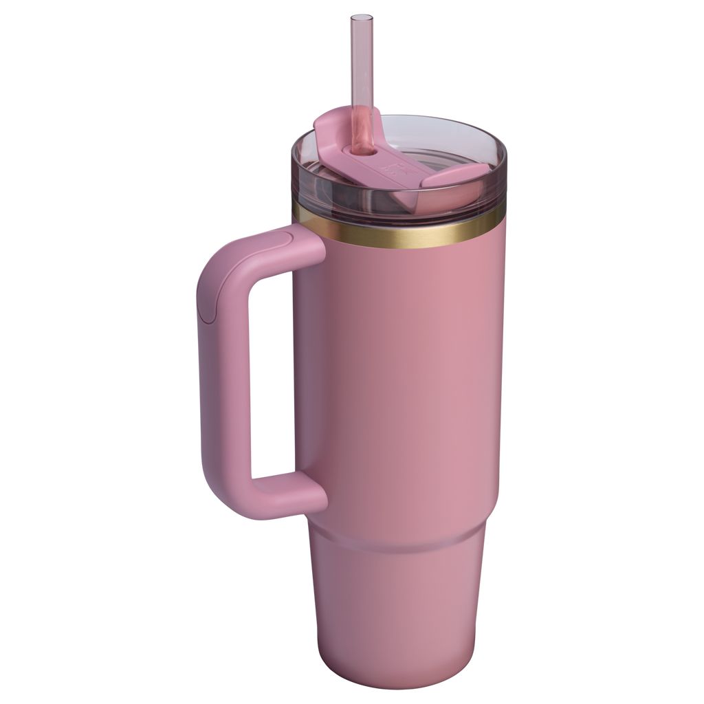 Car-Cup Friendly The Quencher H2.0 Flowstate Tumbler | Stanley Create D331C - Premium Stainless Steel Straw Cup for All-Day Hydration Detail