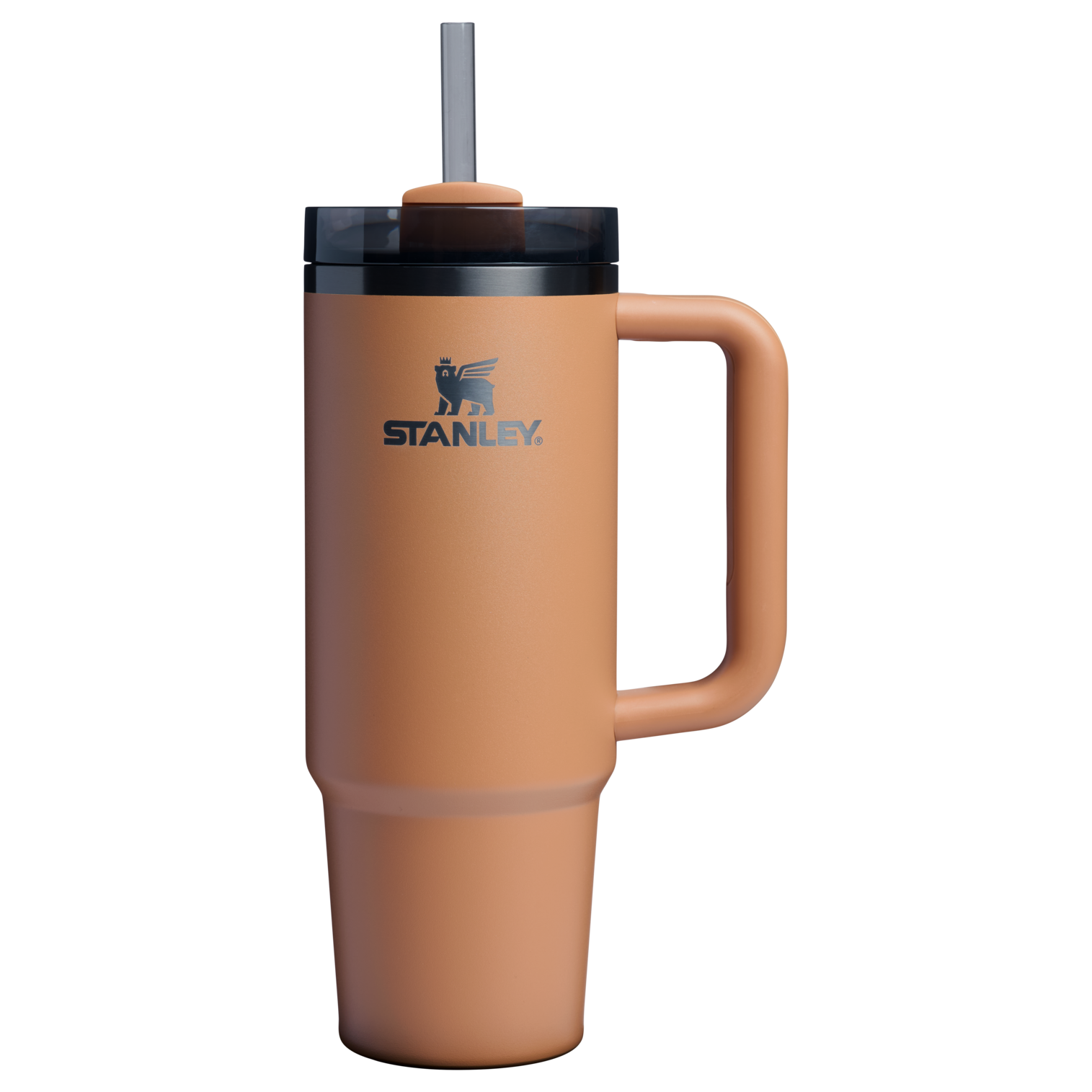 Car-Cup Friendly The Quencher H2.0 Flowstate Tumbler | Stanley Create D331C - Premium Stainless Steel Straw Cup for All-Day Hydration - Camel