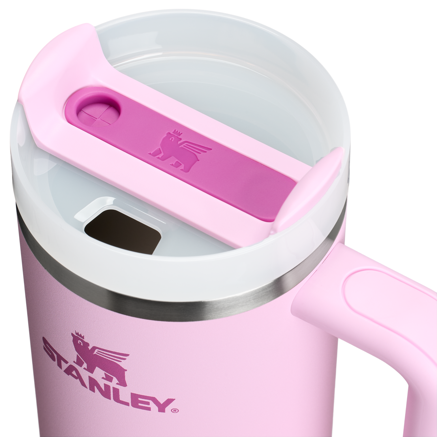 Car-Cup Friendly The Quencher H2.0 Flowstate Tumbler | Stanley Create D331C - Premium Stainless Steel Straw Cup for All-Day Hydration Detail