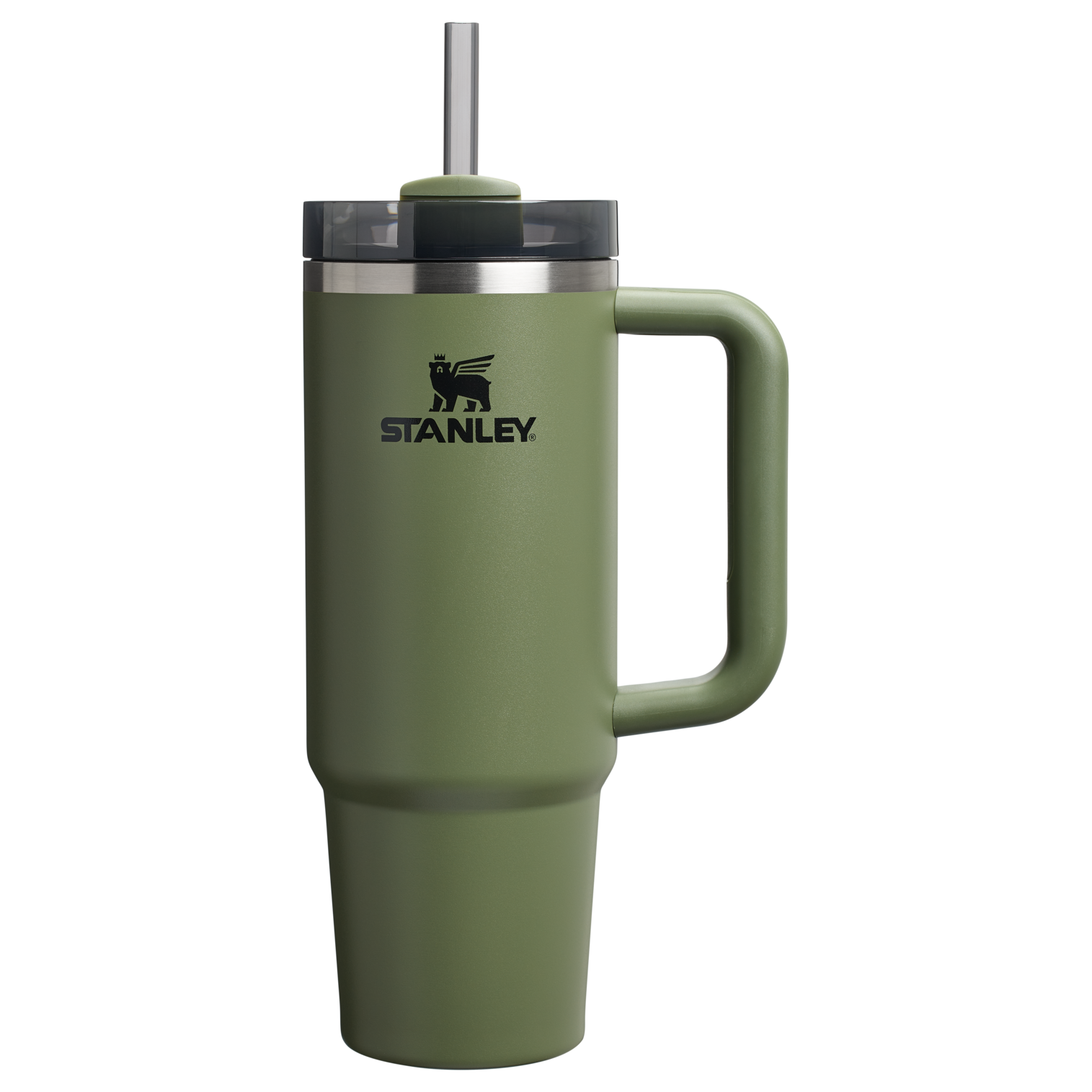 Car-Cup Friendly The Quencher H2.0 Flowstate Tumbler | Stanley Create D331C - Premium Stainless Steel Straw Cup for All-Day Hydration - Dried Pine