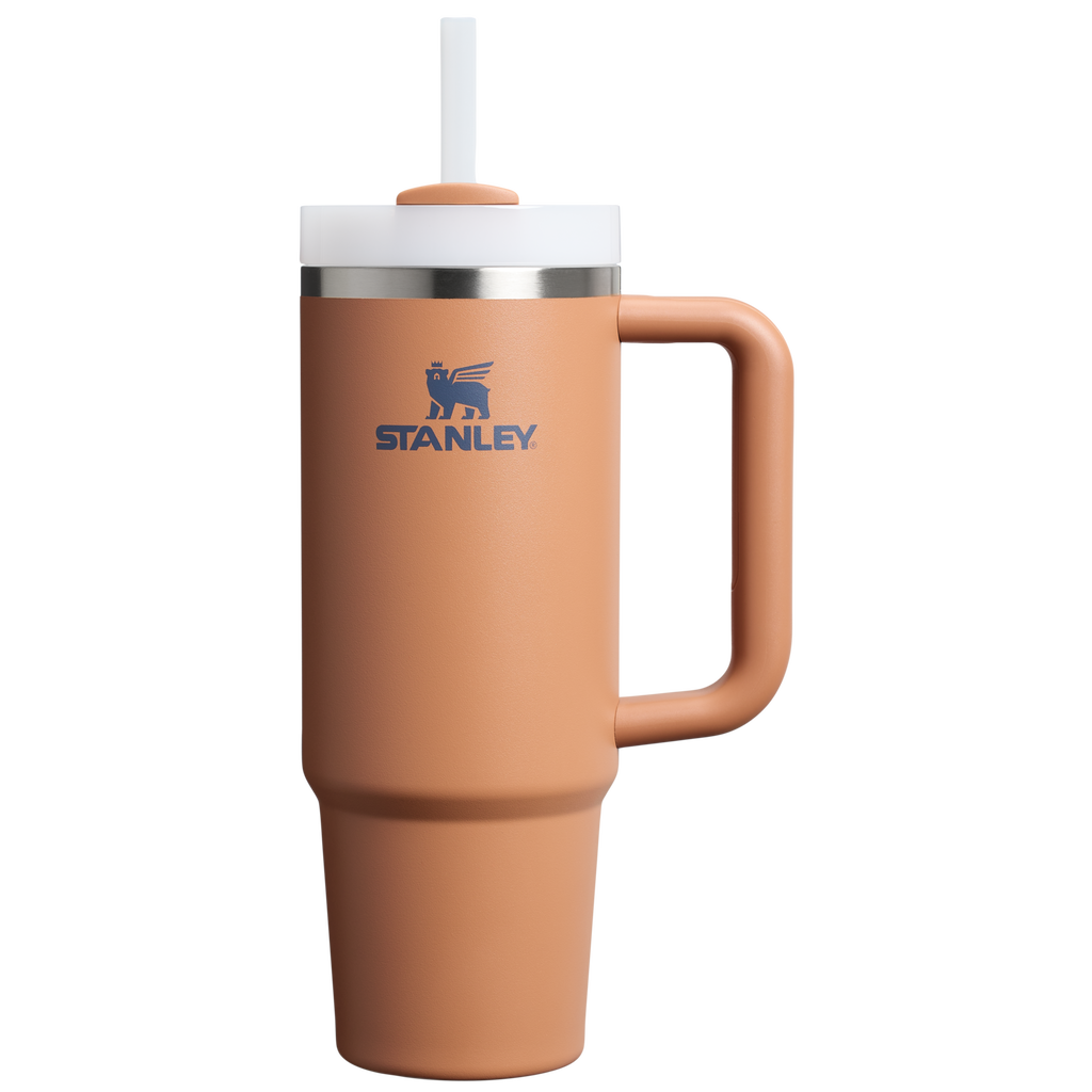 Car-Cup Friendly The Quencher H2.0 Flowstate Tumbler | Stanley Create D331C - Premium Stainless Steel Straw Cup for All-Day Hydration - Toast