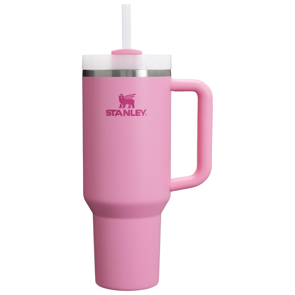 Splash-Resistant FlowState The Quencher H2.0 Flowstate Tumbler  | Stanley Create D332L - Premium Stainless Steel Straw Cup for All-Day Hydration - Peony