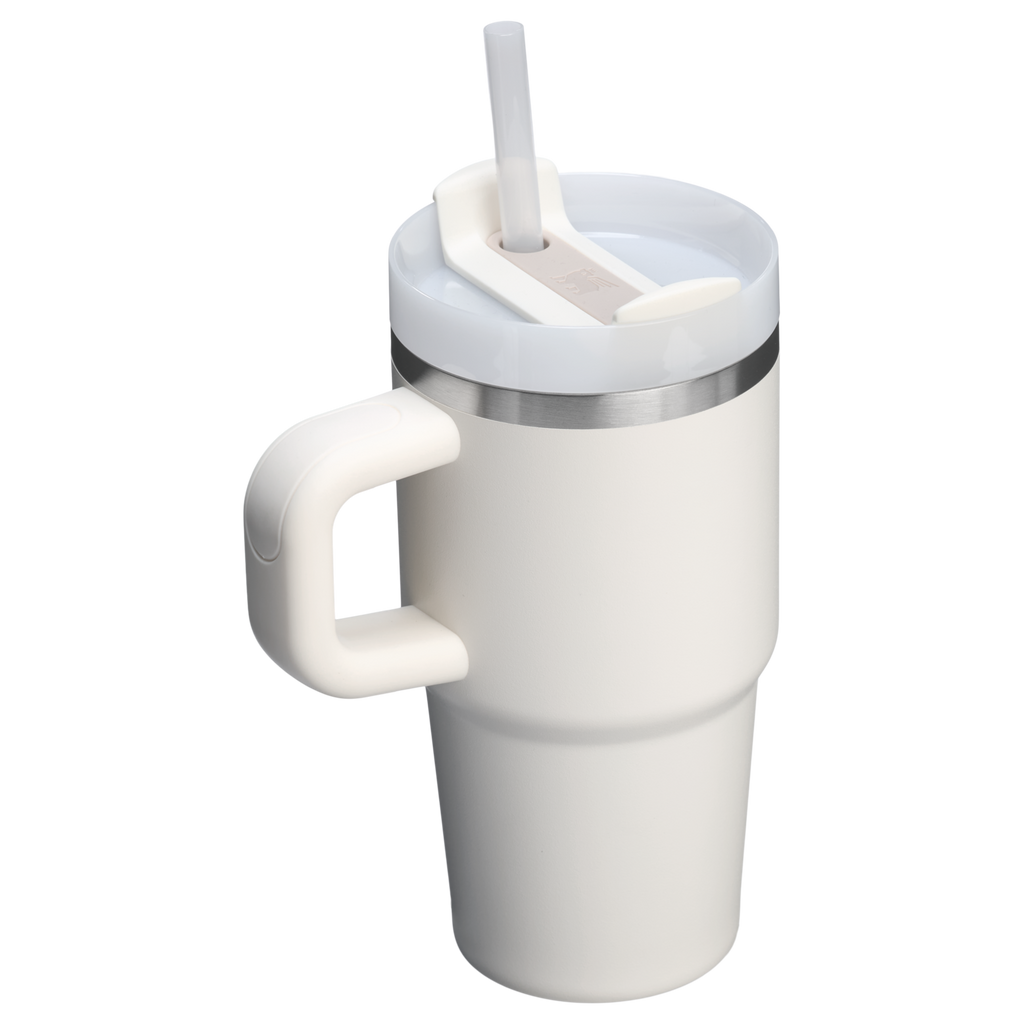 Splash-Resistant FlowState The Quencher H2.O Flowstate Tumbler with Handle | Stanley Create D309N - FlowState 3-Position Lid Insulated Travel Mug Detail