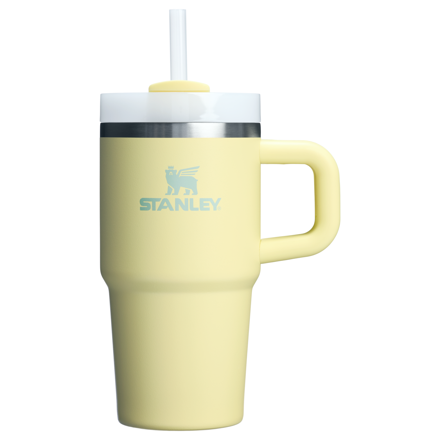 Splash-Resistant FlowState The Quencher H2.O Flowstate Tumbler with Handle | Stanley Create D309N - FlowState 3-Position Lid Insulated Travel Mug Detail