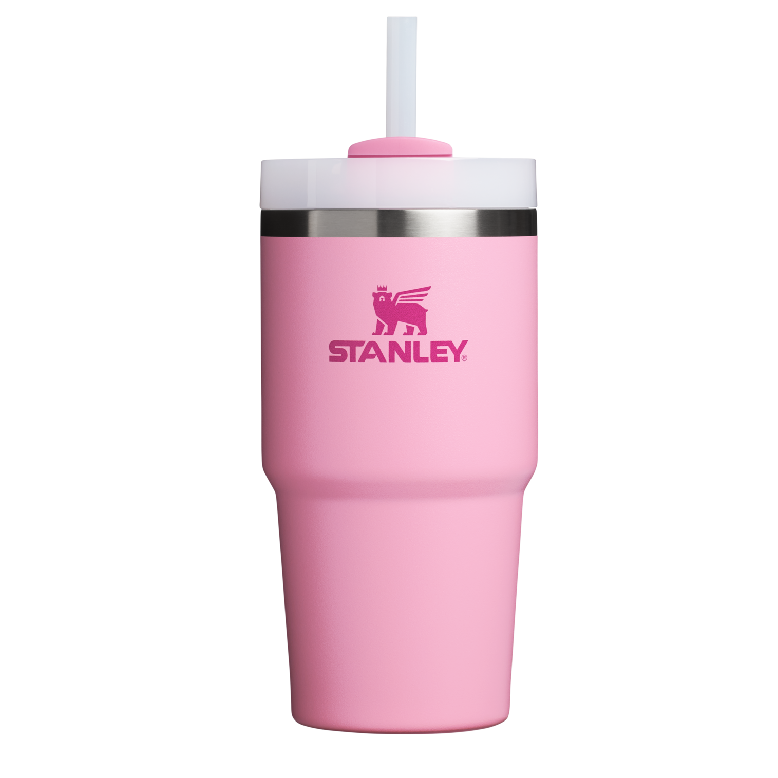 Insulated Travel The Quencher H2.0 Flowstate Tumbler | Stanley Create D330L - Premium Stainless Steel Straw Cup for All-Day Hydration - Rose Quartz 2.0