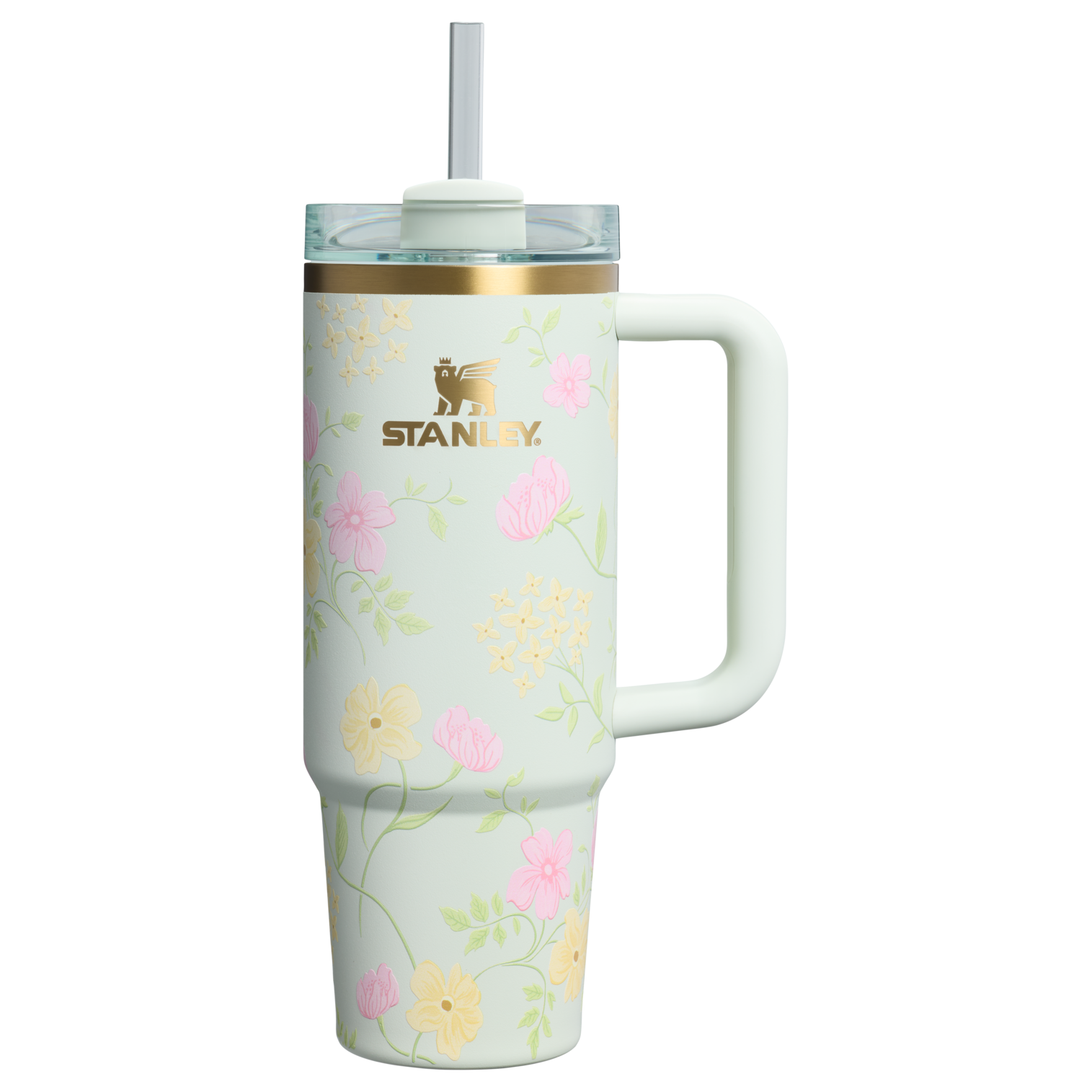 Insulated Travel The Easter Quencher H2.0 Flowstate Tumbler D257F - Double-Wall Vacuum Insulated Travel Tumbler with Straw - Spring Blossoms