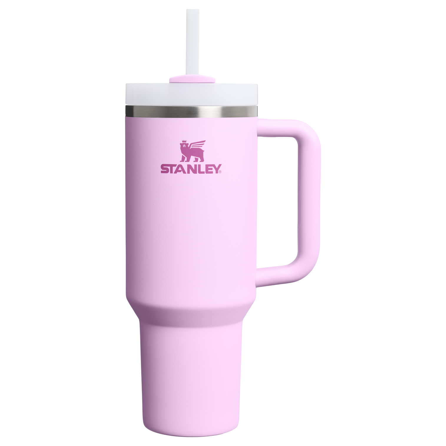 Splash-Resistant FlowState The Quencher H2.0 Flowstate Tumbler  | Stanley Create D332L - Premium Stainless Steel Straw Cup for All-Day Hydration - Soft Orchid