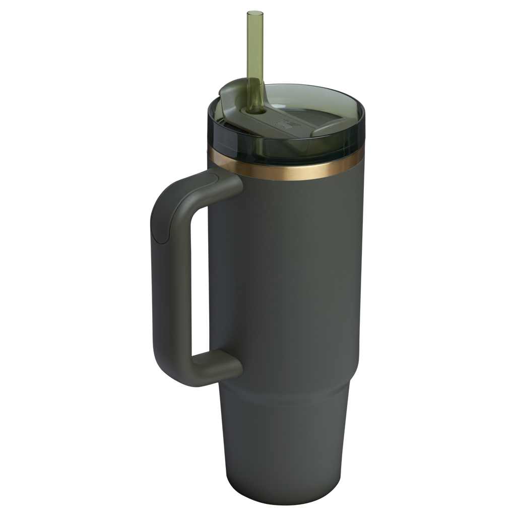 Car-Cup Friendly The Quencher H2.0 Flowstate Tumbler | Stanley Create D331C - Premium Stainless Steel Straw Cup for All-Day Hydration Detail