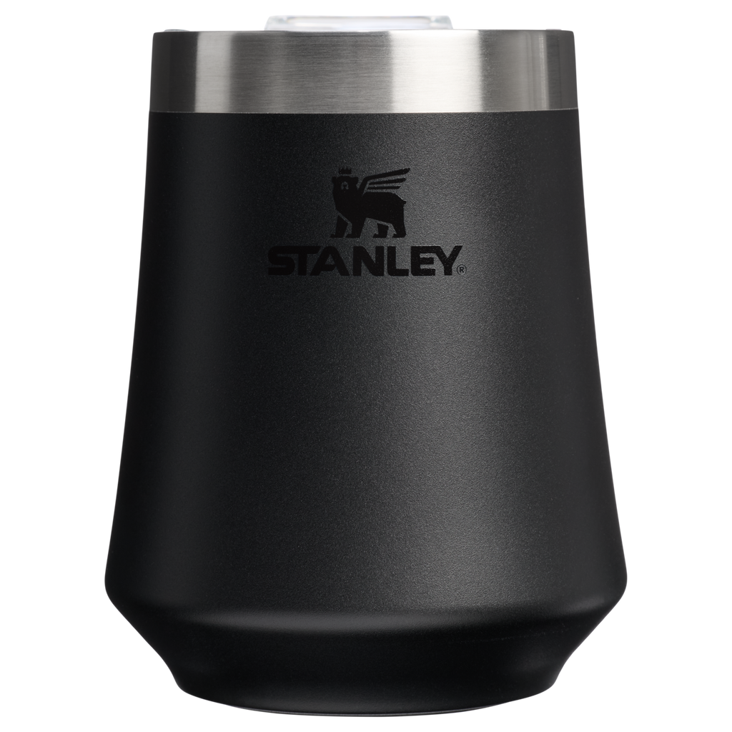 Premium Matte The Reserve Wine Tumbler D125V - Premium Insulated Egg-Shaped Wine Glass for Outdoors - Black 2.0